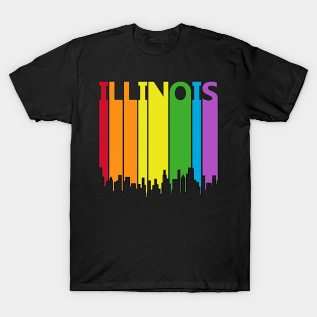 Illinois LGBT Gay Pride T-Shirt by GWENT